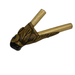 Kuripe para rapé bambú con resina simples k195