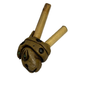 Kuripe para rapé bambú con resina simples k196