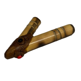 Kuripe para rapé bambú con resina simples k194